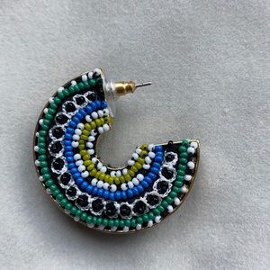 Mignonne Gavigan - Penelope Hoop Earrings, blue/green